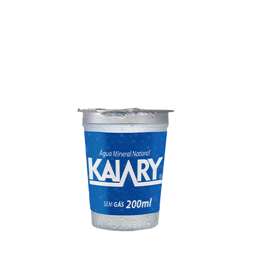 Copo lacrado de água mineral Kaiary de 200 ml