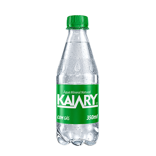 Garrafa de água mineral Kaiary de 350 ml com gás